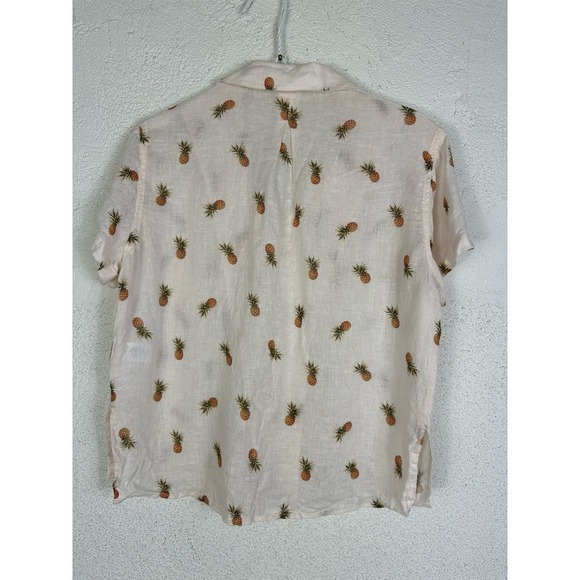 Rails linen cream pineapple button Zuma top plush pinas - Picture 8 of 8